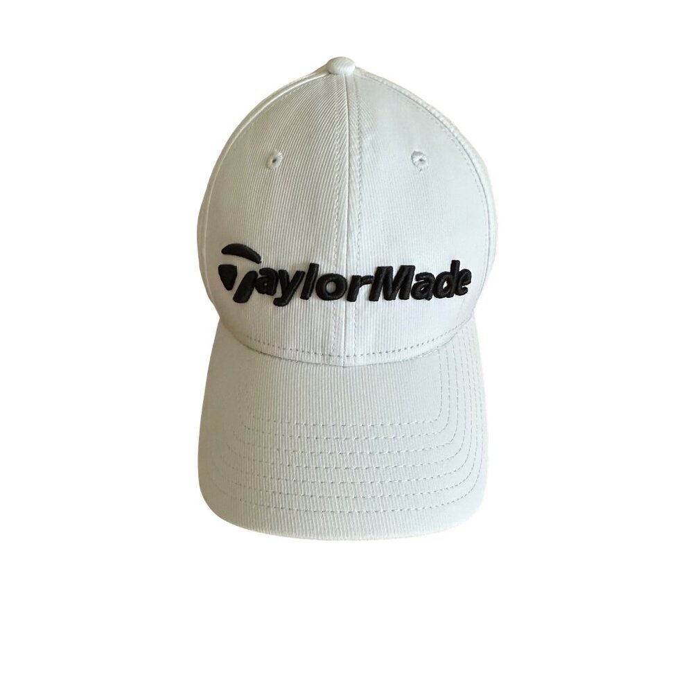 TaylorMade Golf Cap White OSFA Adjustable Strap Embroidered Logo